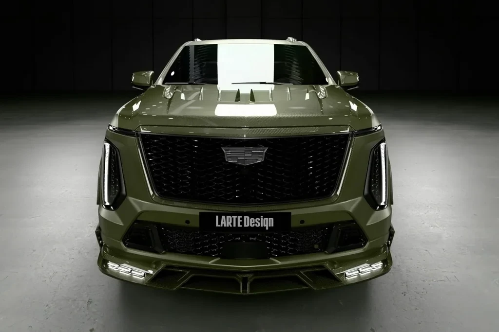Військовий шик та зелений карбон: ательє Larte перетворило Cadillac Escalade-V на агресивного монстра